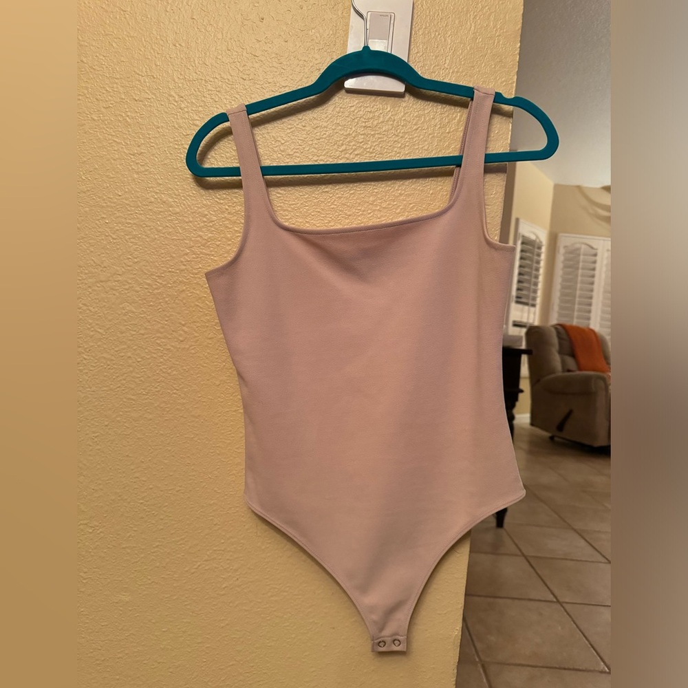 Blush Pink Express Square Neck Body Suit